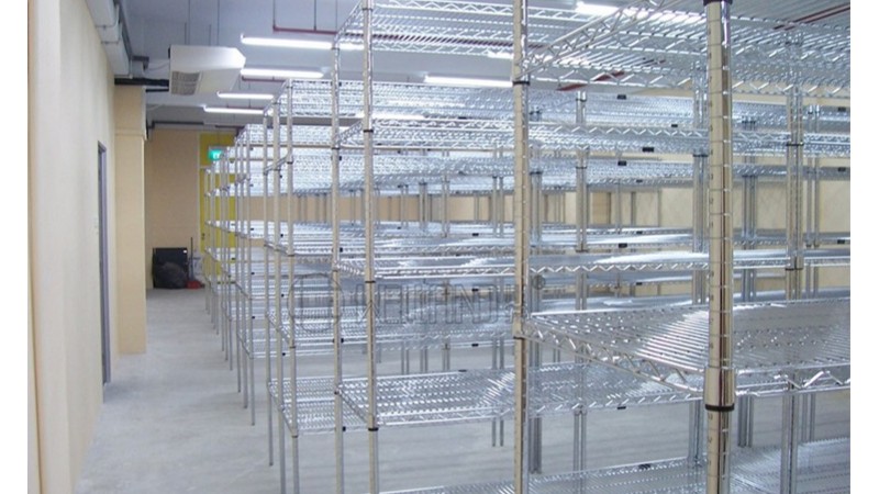 出口歐美 商用大容量實(shí)用 五層電鍍鉻儲物架